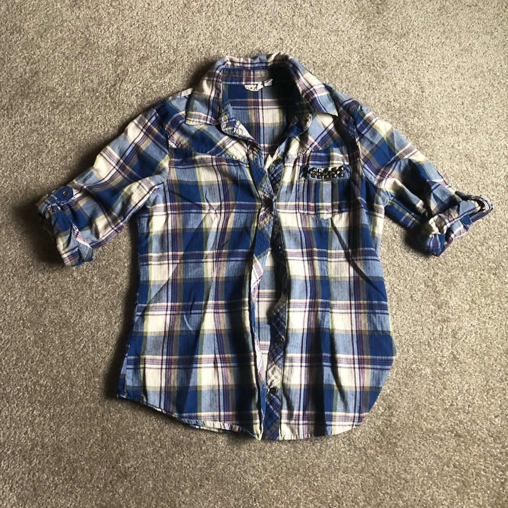 Plaid button up shirt